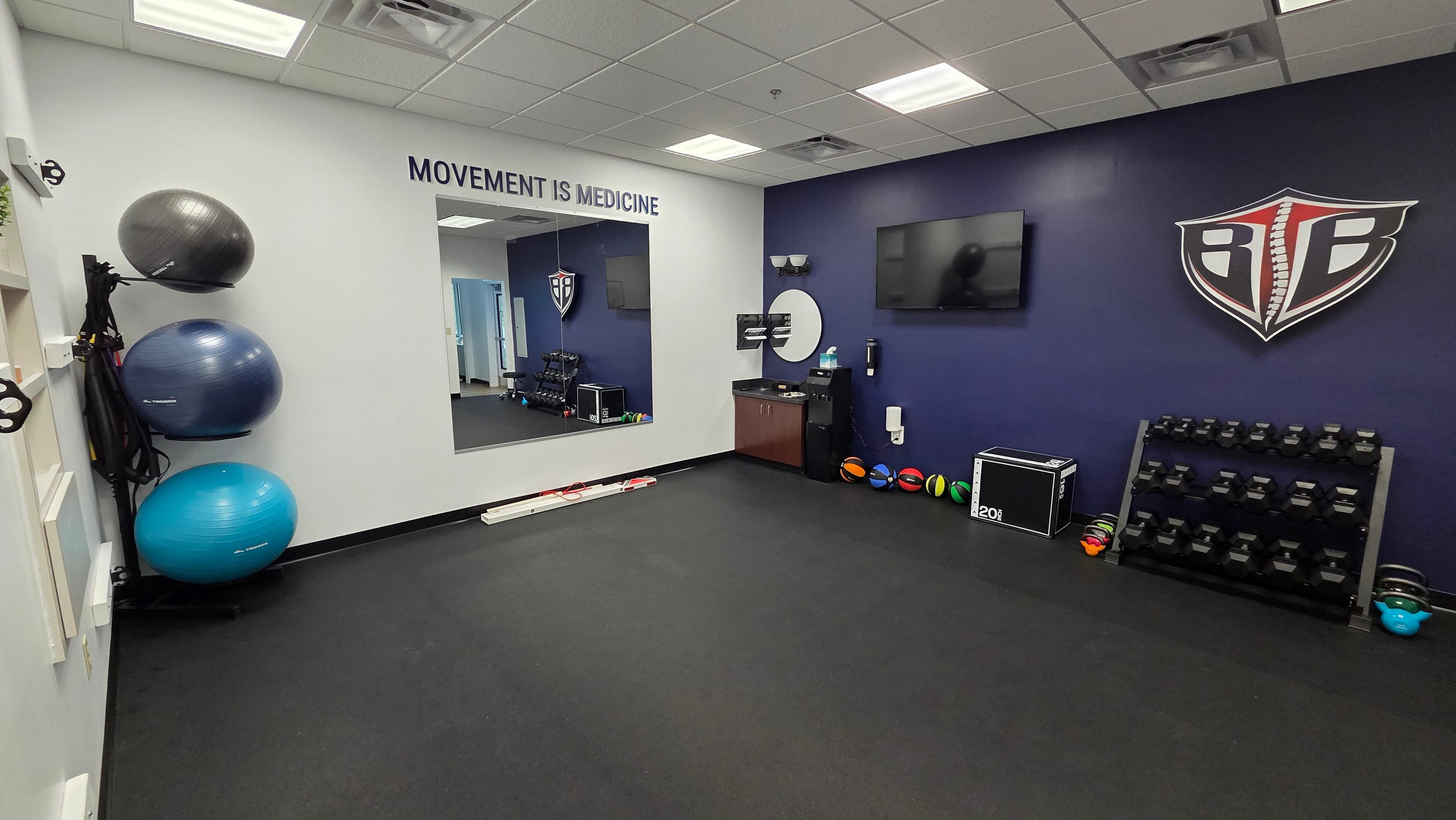 Instrument-assisted soft tissue mobilization treatment suite at Back to Balance