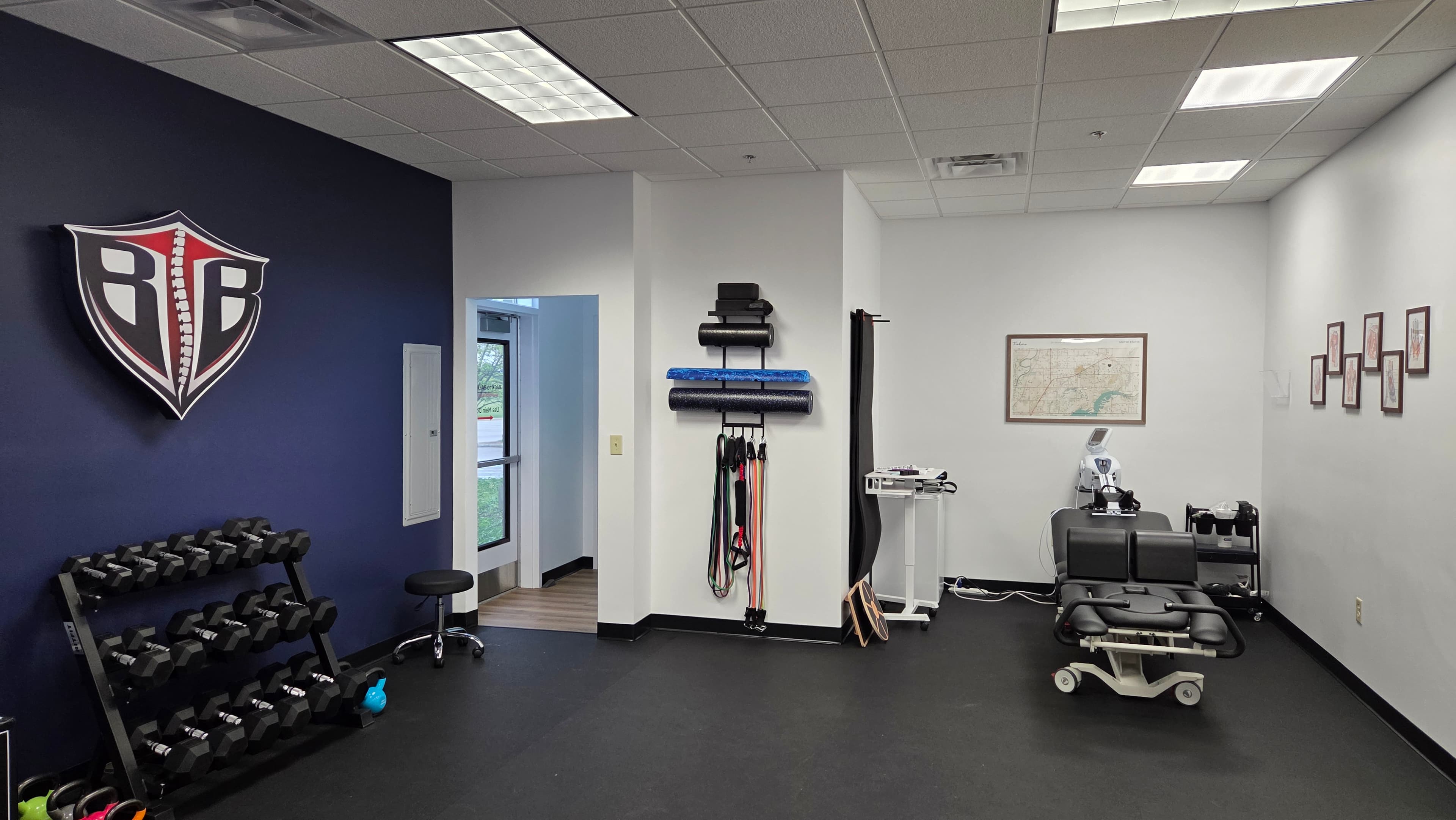 Rehabilitation and movement suite at Back to Balance in Fishers, Indiana